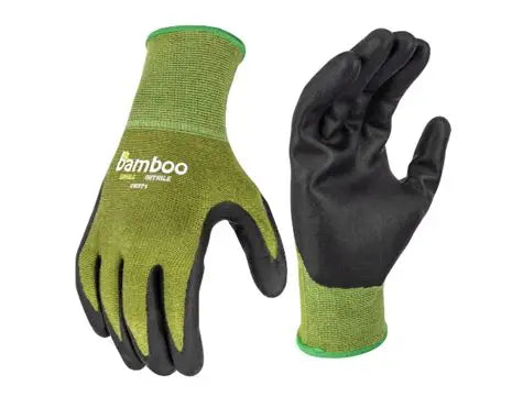 Bellingham Bamboo Gardener Gloves close-up showing grip detail — Leading Landscapes Canterbury