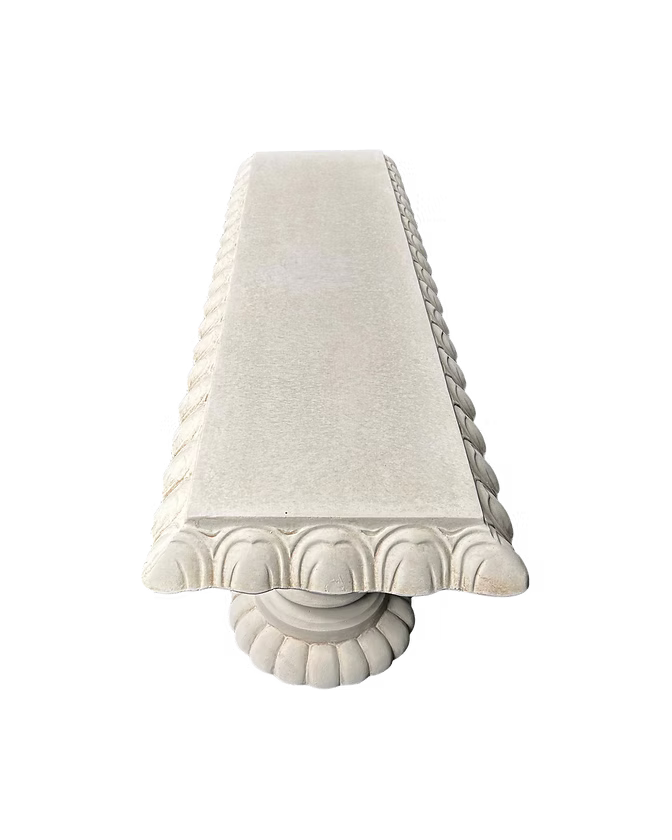 Garden Sculpture - Fluted Bench Seat
