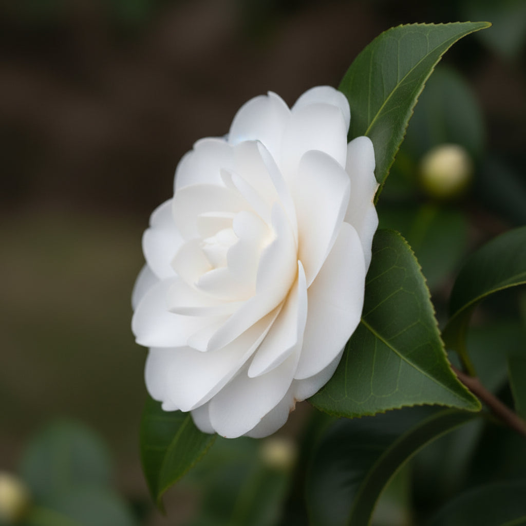 Camellia Sasanqua Early Pearly with delicate white-pink blooms — Leading Landscapes Canterbury