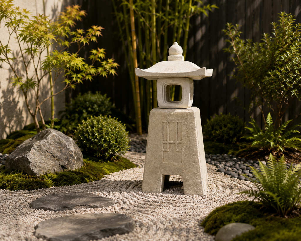 Garden Sculpture - oriental lantern - Leading landscapes Canterbury