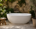 White freestanding bath - Leading landscapes Canterbury