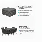 Stack of premium cushions with a storage cover on a white background - Leading Landscapes Limited