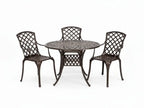 Aluminum Lattice Designed Patio Dining Set