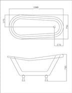 Manhattan Design Freestanding Bath - Claw Feet