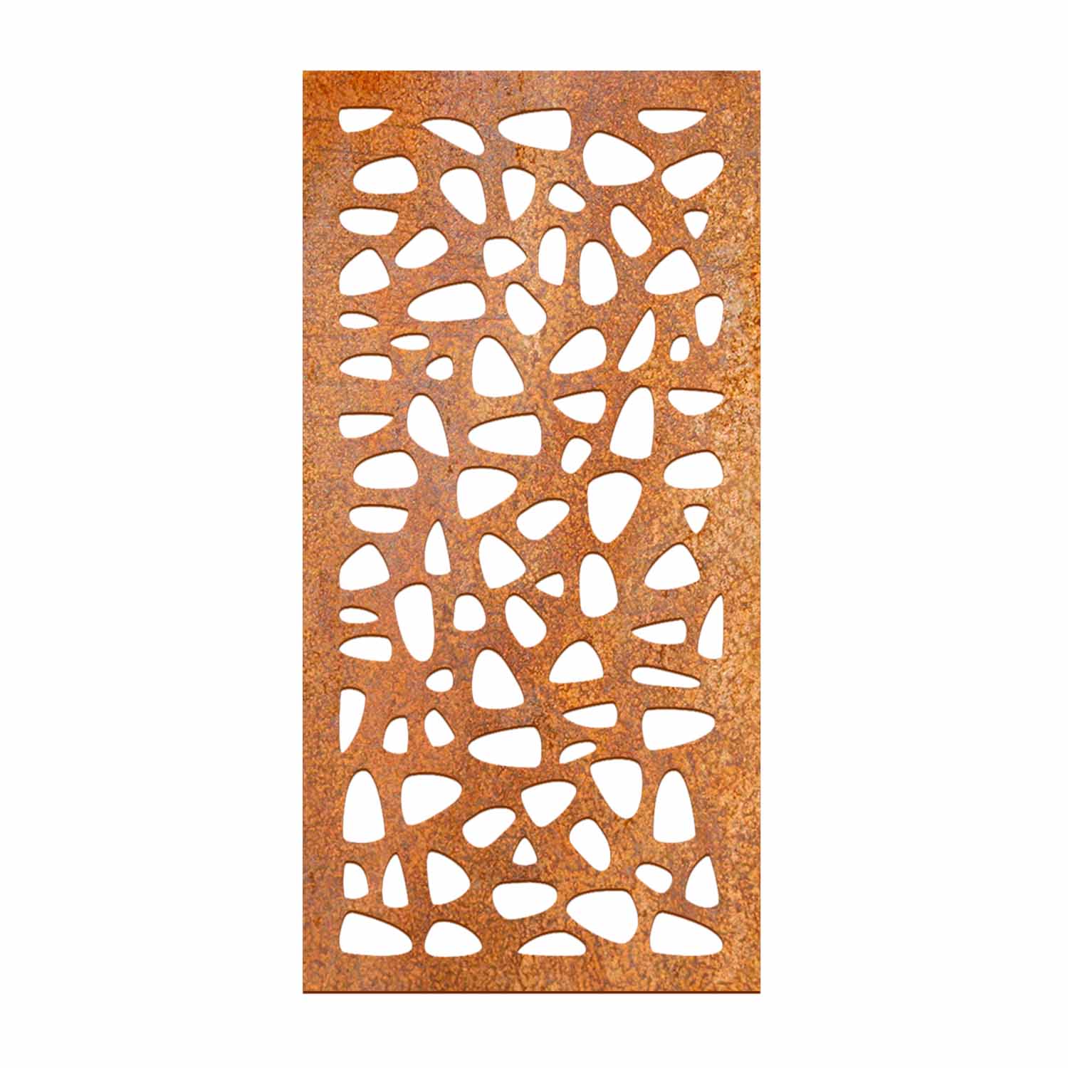 Corten steel Toe Toe screen close-up showing cut design detail — Leading Landscapes Canterbury