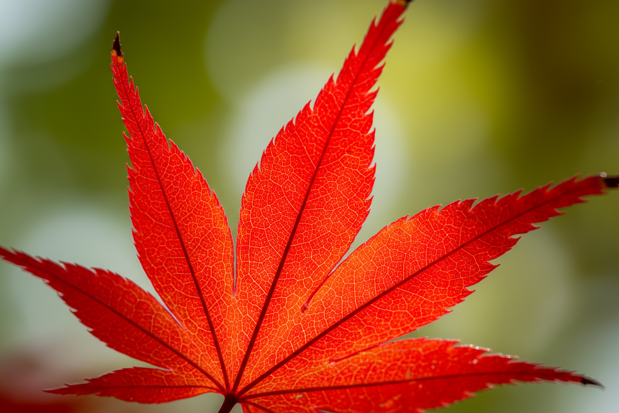 Acer Red Emperor close-up of bright red maple leaves — Leading Landscapes Canterbury
