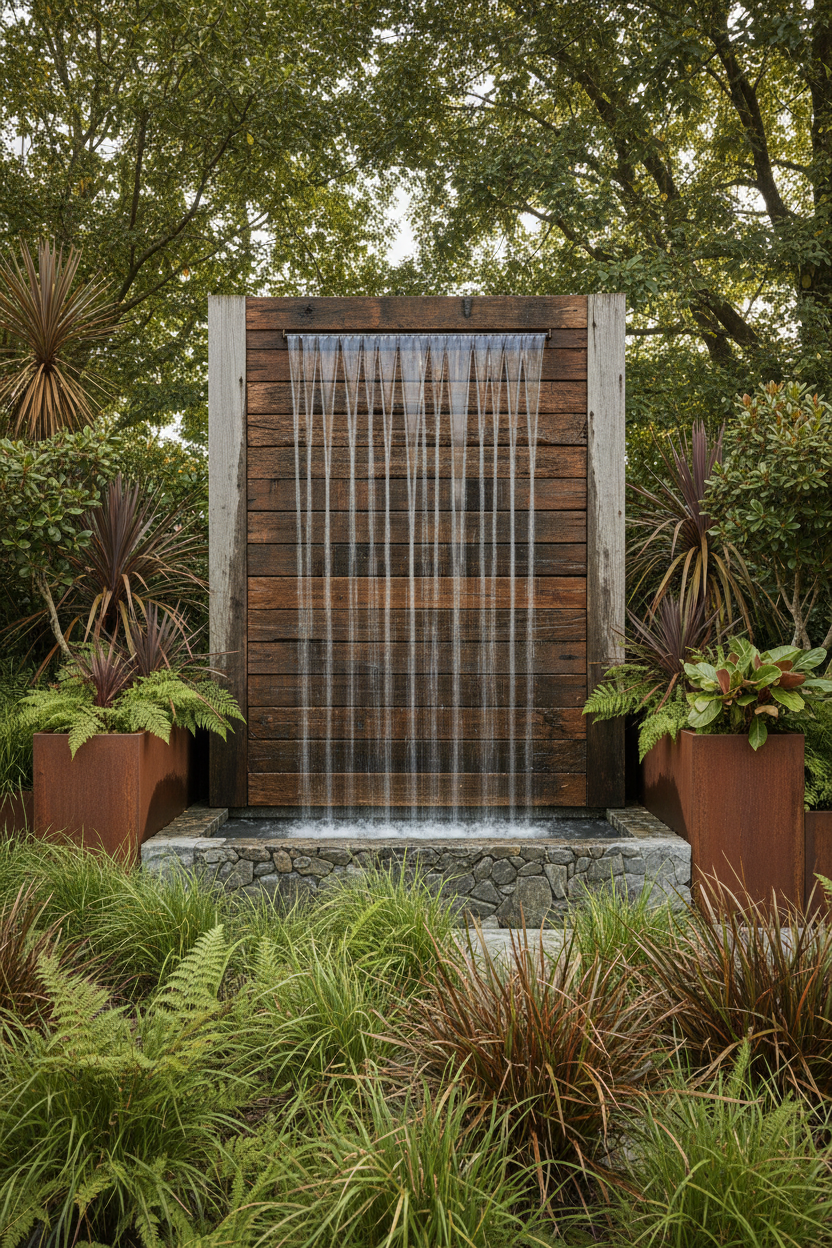 Decorative Metal Water Curtain Feature